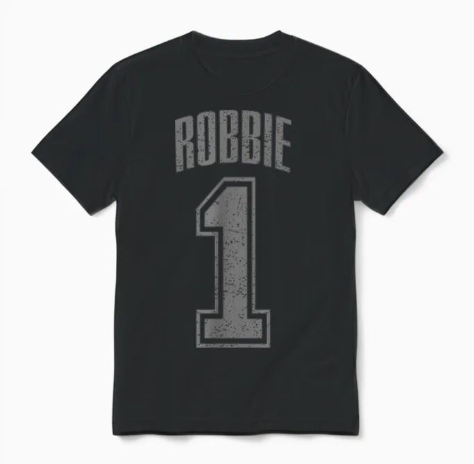Robbie Supporter Number 1 Größter Fan Unisex T-Shirt in Black