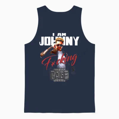 Mortal Kombat 2 I Am Johnny Cage Unisex Tank Top - Navy