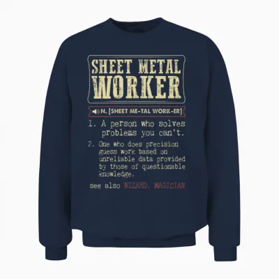 Sheet Metal Worker Funny Dictionary Definition Unisex Sweatshirt - Navy