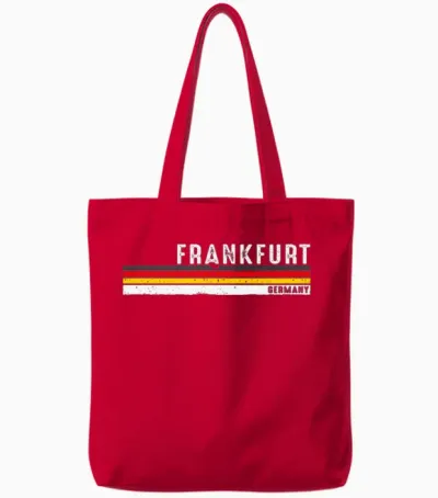 Vintage Frankfurt Deutschland Heritage - Retro Tote Bags - Red
