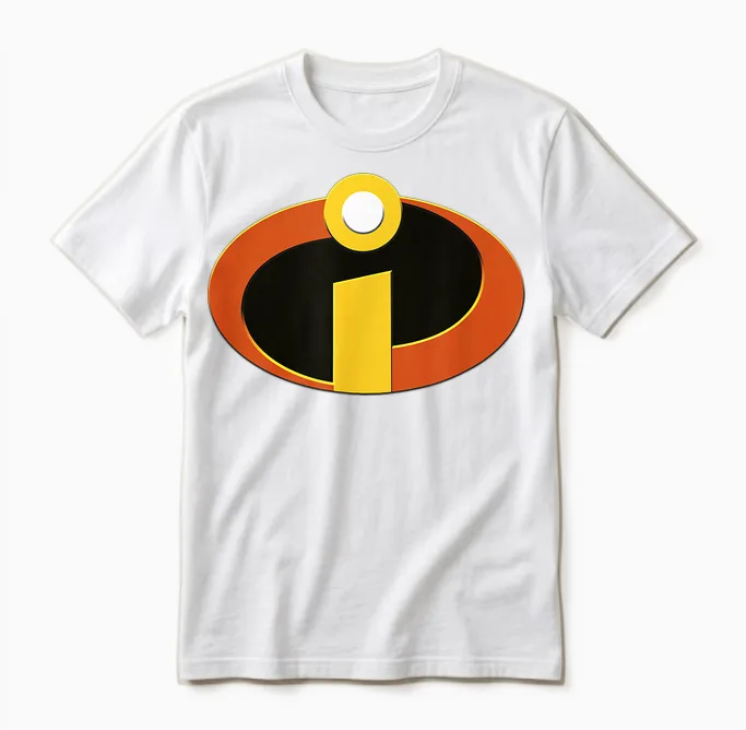 Disney Pixar Incredibles T-Shirt Halloween Costume, Red, S Unisex T-Shirt in White
