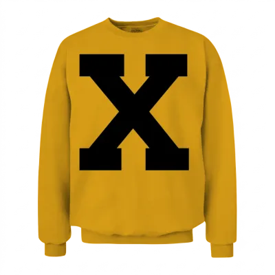 Letter X Unisex Sweatshirt - Gold