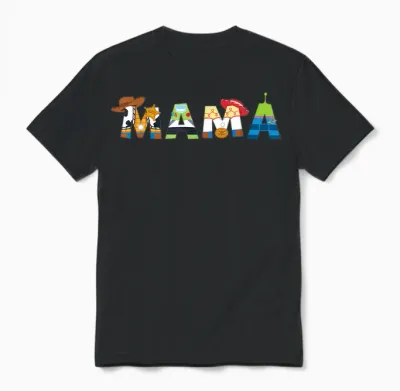 Disney and Pixar’s Toy Story Mama Mother’s Day Mom Birthday Unisex T-Shirt - Black