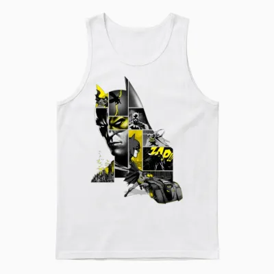 Batman 80 Years Action Batmobil Unisex Tank Top - White