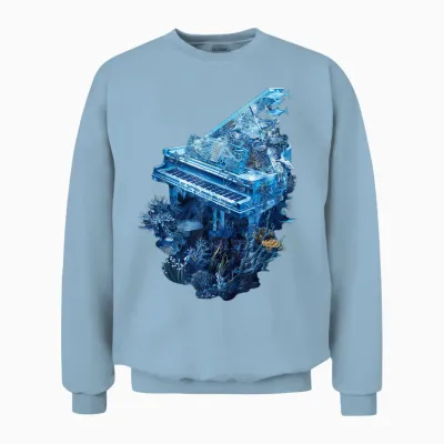 Eau Pour Piano Unisex Sweatshirt - Light Blue