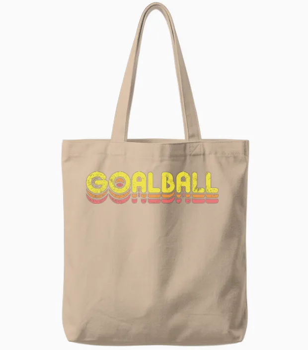 Retro Goalball Tote Bags in Natural