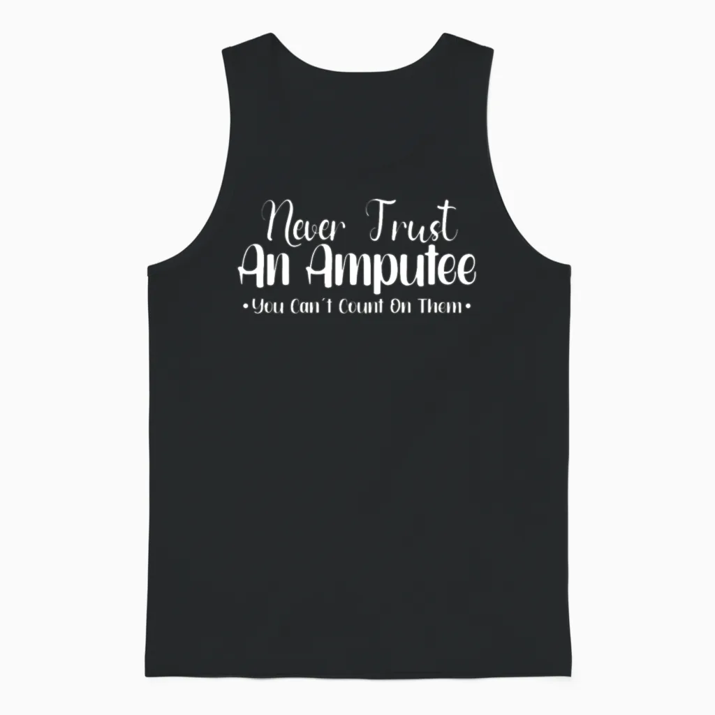 Handicapped Wheelchair Cyborg Leg Arm Amputee Unisex Tank Top in Black
