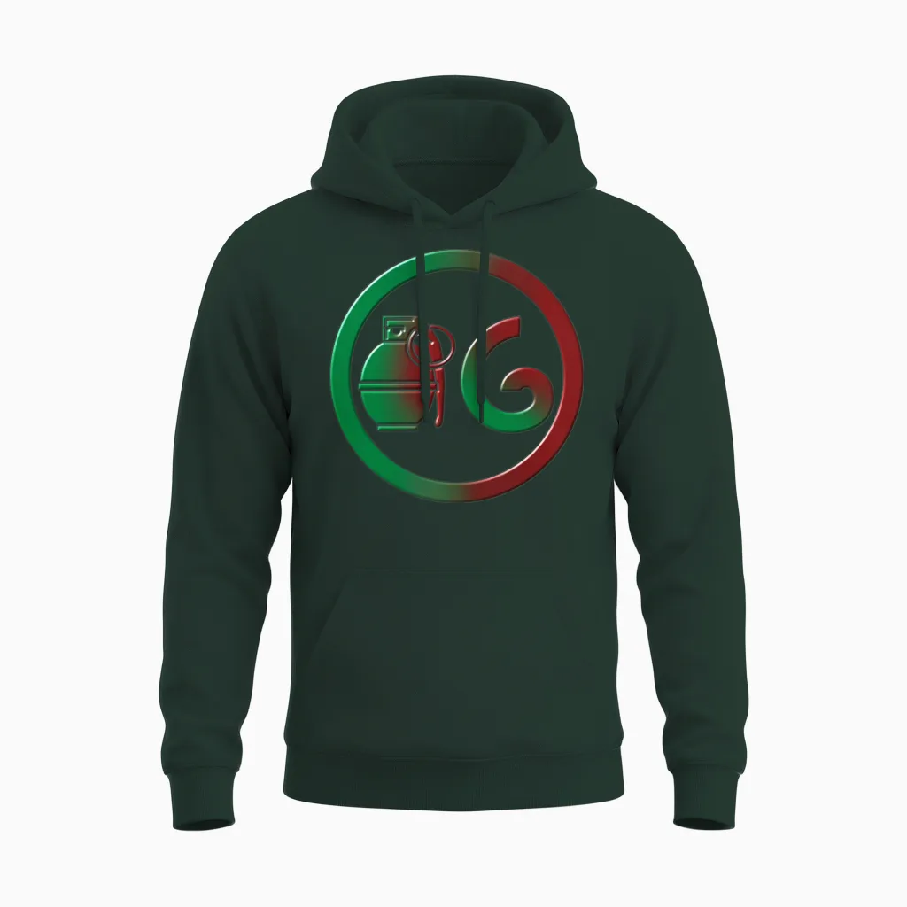 Olgz Emblem V2 Unisex Hoodie in Forest
