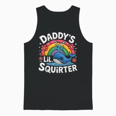 Inappropriate Funny Daddy' Lil Squirter Embarrassing Unisex Tank Top - Black