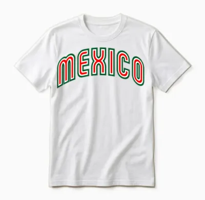 Mexico Flag Mexican Hispanic Siesta Pride Vintage Unisex T-Shirt - White