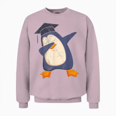 Master´s Exam Passed Master's Degree Created Penguin T-Shirt, Black Unisex Sweatshirt - Light Pink