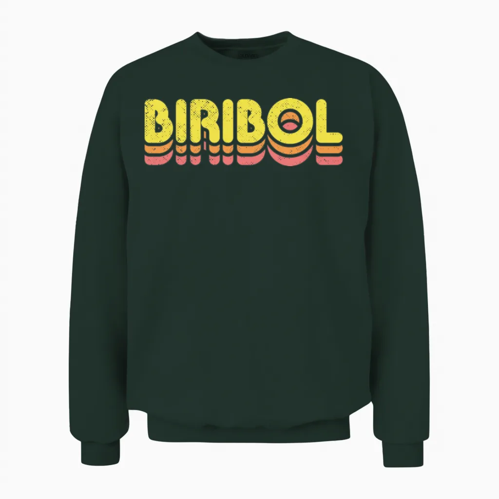 Retro Biribol Unisex Sweatshirt in Forest