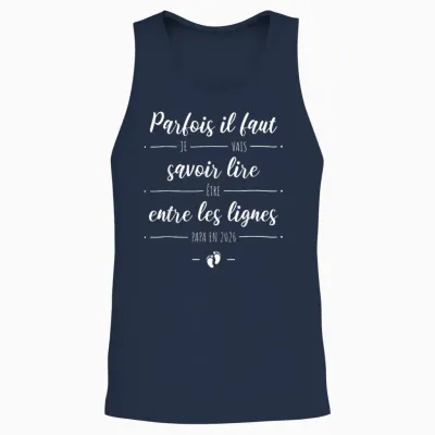 I Will Be Dad 2026 - Funny Pregnancy Announcement and Surprise Unisex Tank Top - Navy