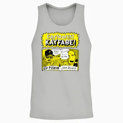 Cartoonist Kayfabe with Jim and Ed Unisex Tank Top - Ash