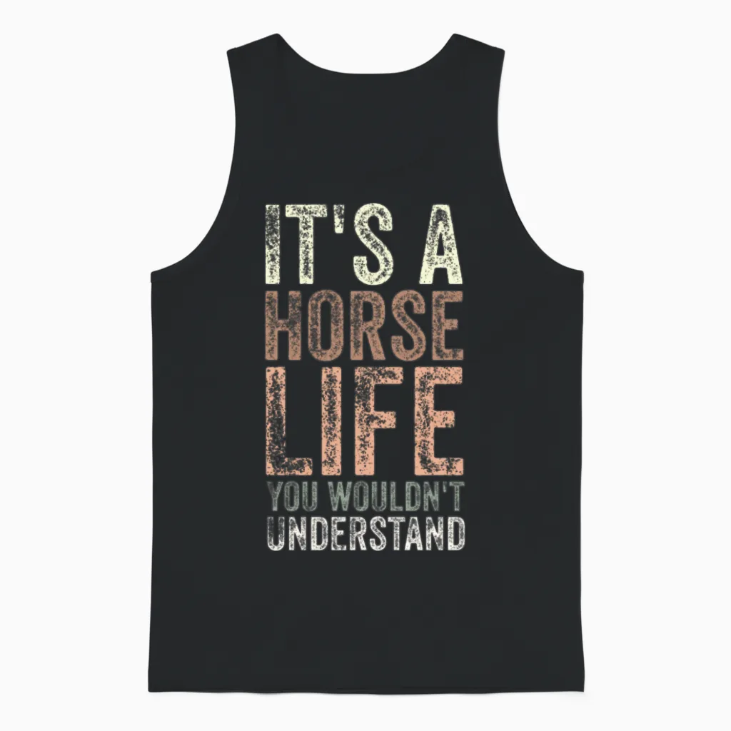 Horses Live Horse Lovers Unisex Tank Top in Black