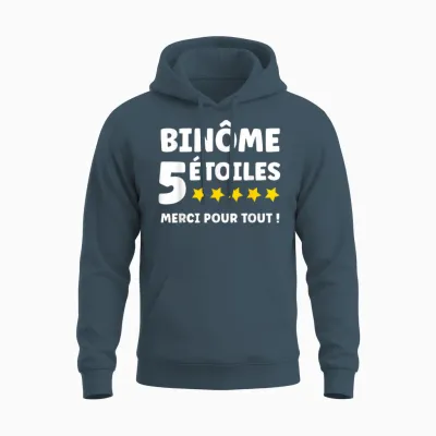 Humour Binôme 5 Stars Merci Pour Tout Super Binôme Unisex Hoodie - Dark Heather