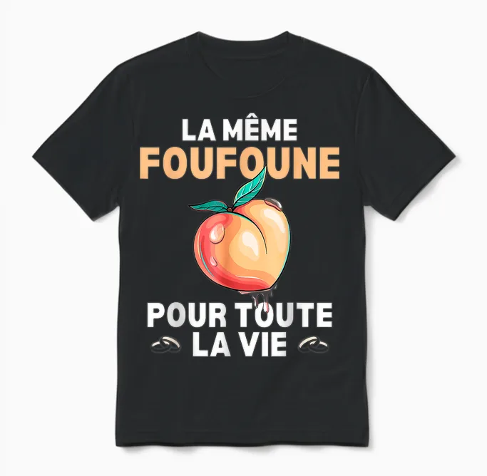 Evg Groom Comedy the Same Foufoune for Life T-Shirt, Black, S Unisex T-Shirt in Black