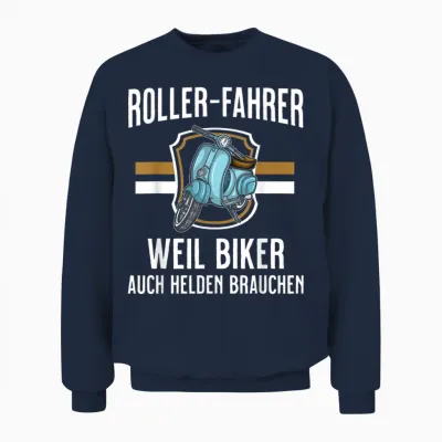 Scooter Gift for Scooter Riders Men Women Scooter Rider T-Shirt, Black Unisex Sweatshirt - Navy