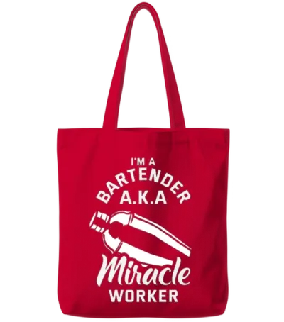 Funny Bartender Quote Design Bartender Gift Tote Bags - Red
