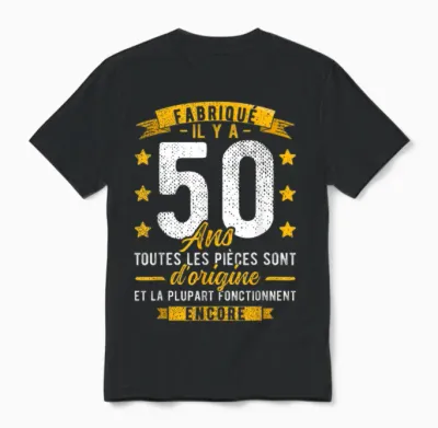 Made 50 Years Ago Birthday Man Joke 50 Years Unisex T-Shirt - Black