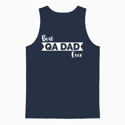 Qa Engineer Dad, Best Qa Dad Ever, Iso 9001 Unisex Tank Top - Navy