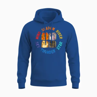 Wind Shadow River Star Thunder Sky Cat Feline,fire Star Cat Unisex Hoodie - Royal