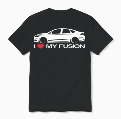I Love My Ford Fusion Unisex T-Shirt in Black