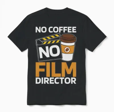 Film Director No Coffee No Film Movie Coffee Lover Unisex T-Shirt - Black