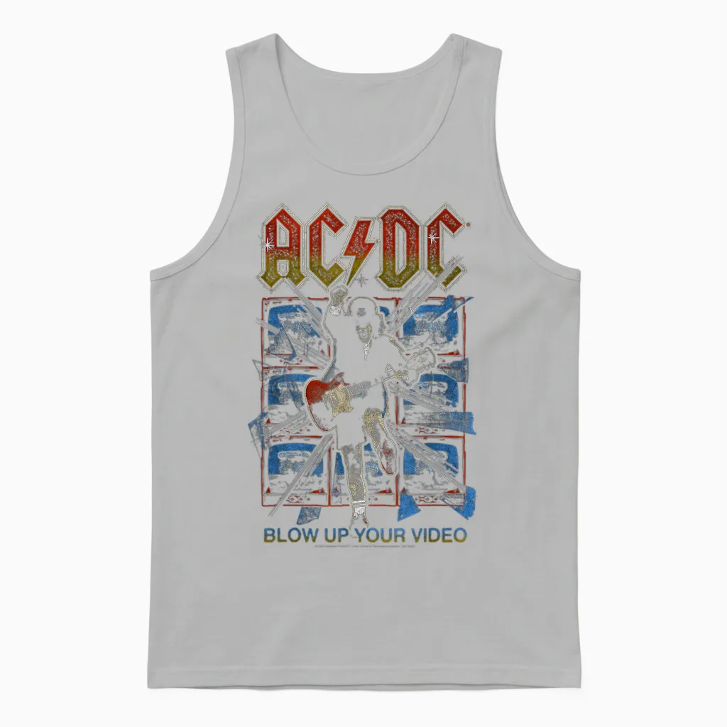 Offizielle Ac/dc Blow Up Your Video Rockmusik Band Logo Unisex Tank Top in Ash