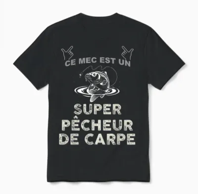 Ce Mec Est Un Super Pêcheur De Carpe Humour Unisex T-Shirt - Black