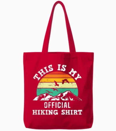 Hiker This Is My Offficial Hiking Tote Bags - Red