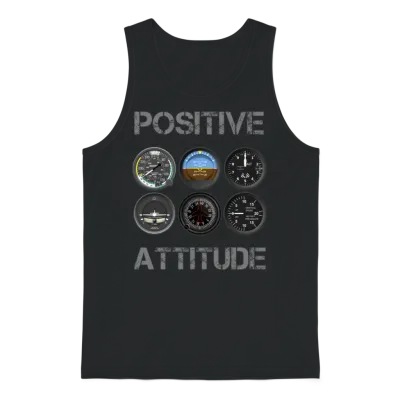 Positive Attitude Pilot Unisex Tank Top - Black