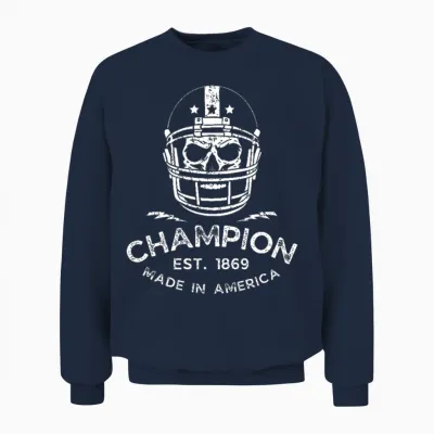 Skull Champion Helmet Unisex Sweatshirt - Navy