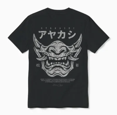 Japan Streetwear Cyberpunk Y2k Techwear Retro Manga Anime Unisex T-Shirt - Black