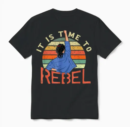 Es Ist Zeit Zu Rebellieren | Women's Rights | Gender Equality Feminism T-Shirt, Black Unisex T-Shirt in Black
