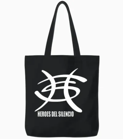 Heroes Del Silencio Rock Music Enrique Bunbury Tote Bags - Black