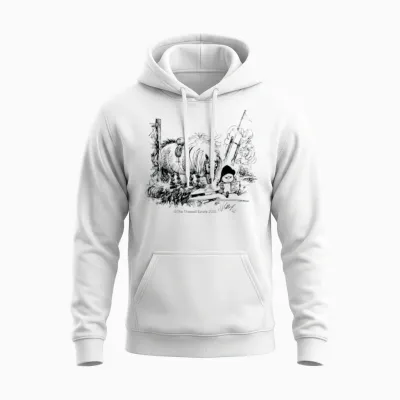 Ponyfail Thelwell Cartoon Unisex Hoodie - White