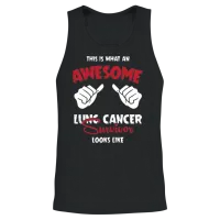 Lung Cancer Survivor Funny Lung Cancer Unisex Tank Top - Black – 2