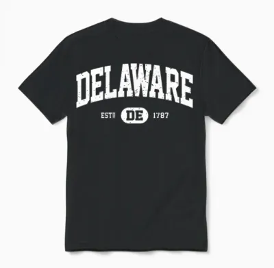 Delaware Retro Vintage Delaware Unisex T-Shirt - Black