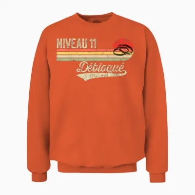 Idée Cadeau Humour Noces De Corail - 11 Ans De Mariage Unisex Sweatshirt - Orange