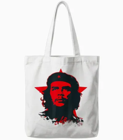 Che Guevara Shirt Stern Revolution Kuba Rebel Icon Tote Bags - White
