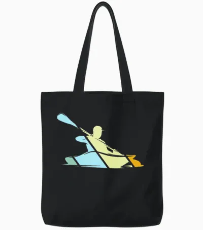Canoe Retro Tote Bags - Black