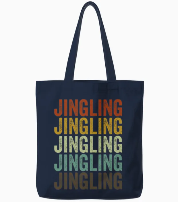 Jingling China Retro Vintage Tote Bags - Navy