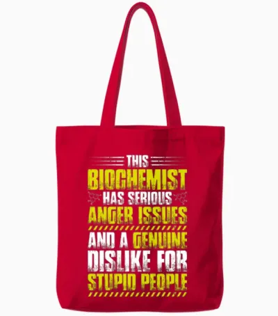 Biochemistry Biochemist Biology Biologist Genetics Tote Bags - Red