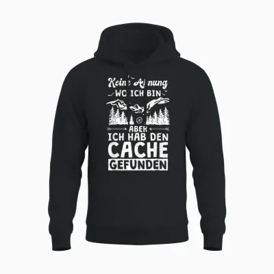 Geocaching Design Geocache Geocacher Gps Geocaching T-Shirt, Black Unisex Hoodie - Black