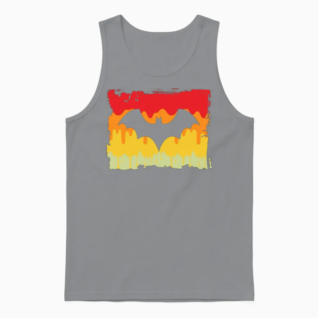 Bat Retro Unisex Tank Top in Sport Grey
