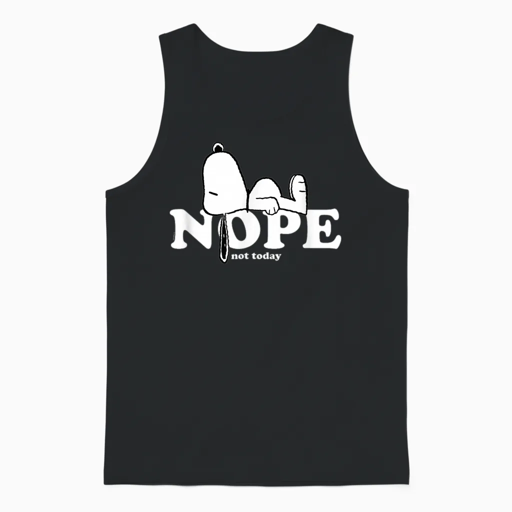 Snoopy Nope Unisex Tank Top in Black