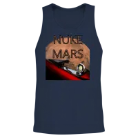 Starkerman - Don't Panic! Rescue Kerbal Near Mars Unisex Tank Top - Navy – 2