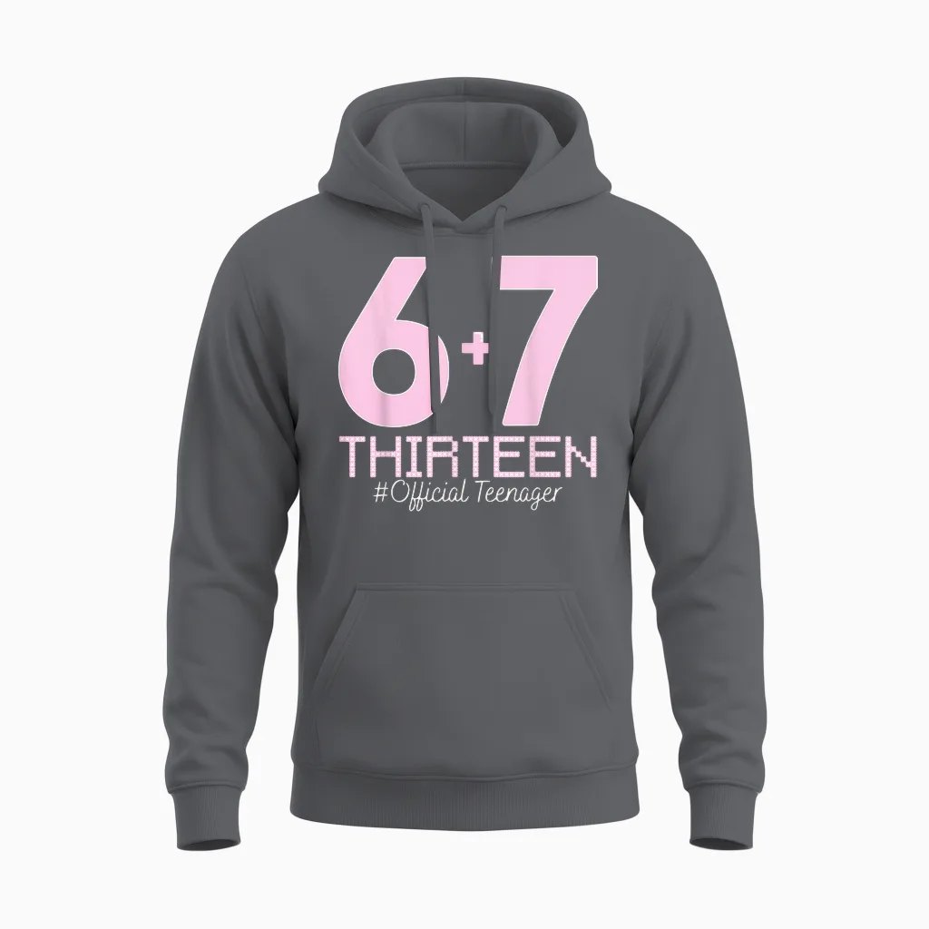 13. Geburtstag Shirt Lustiges Meme 67 Geburtstag 13 Für Teenager Mädchen Unisex Hoodie in Charcoal
