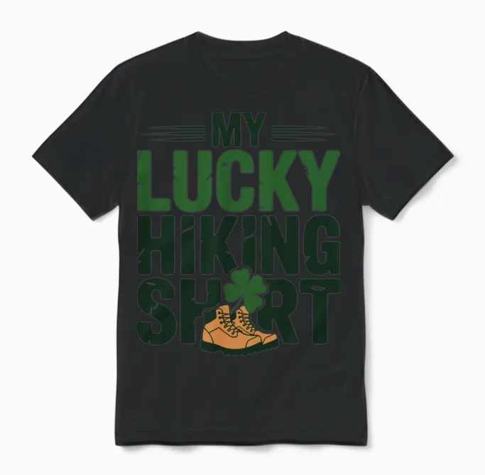 My Lucky Hiking - & Outdoors Unisex T-Shirt in Black